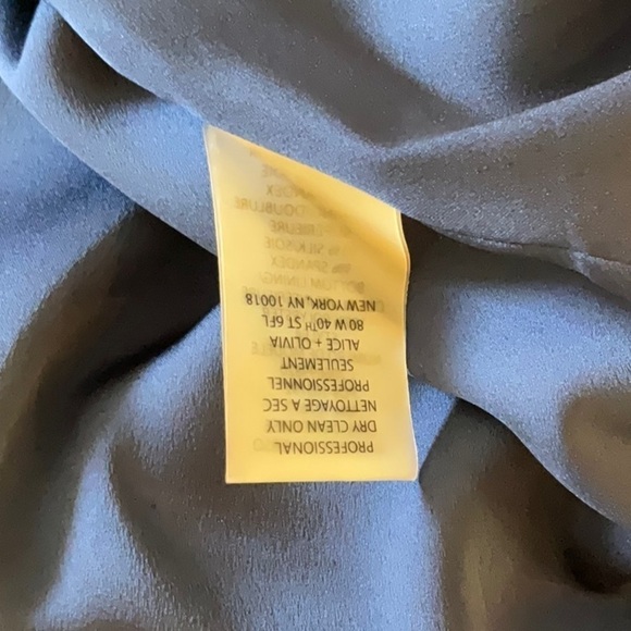 Alice + Olivia Floral Sleeveless Dress Navy Red Daisy Print Sz - Picture 4 of 7